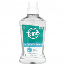 Tom's of Maine, Жидкость для полоскания рта с морской солью, без фтора, освежающая мята, 473 мл (16 жидк. Унций)