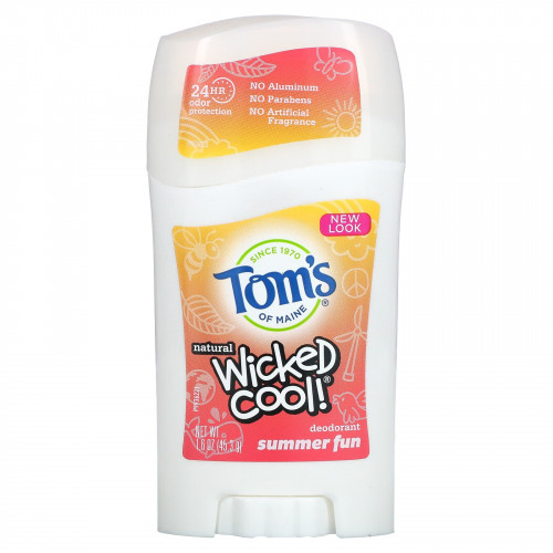 Tom's of Maine, Wicked Cool, натуральный дезодорант, летние развлечения, 45,3 г (1,6 унции)