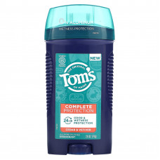 Tom's of Maine, Дезодорант для комплексной защиты без алюминия, кедр и ветивер, 74 г (2,6 унции)