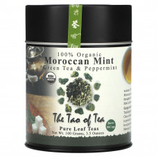The Tao of Tea, 100% органический зеленый чай и перечная мята, марокканская мята, 100 г (3,5 унции)