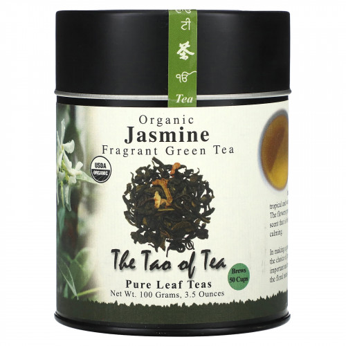 The Tao of Tea, Органический ароматный зеленый чай, жасмин, 100 г (3,5 унции)