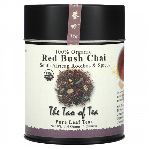 The Tao of Tea, 100% органический южноафриканский ройбуш и специи, чай из красного куста, 114 г (4 унции)