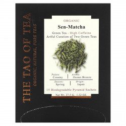 The Tao of Tea, Органический зеленый чай, сен матча, 15 пакетиков-пирамидок, 37,5 г (1,32 унции)
