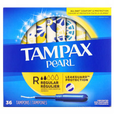 Tampax, Жемчужный, обычный, без запаха`` 36 тампонов