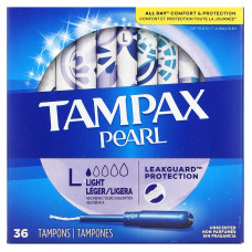Tampax, Жемчужный, легкий, без запаха`` 36 тампонов
