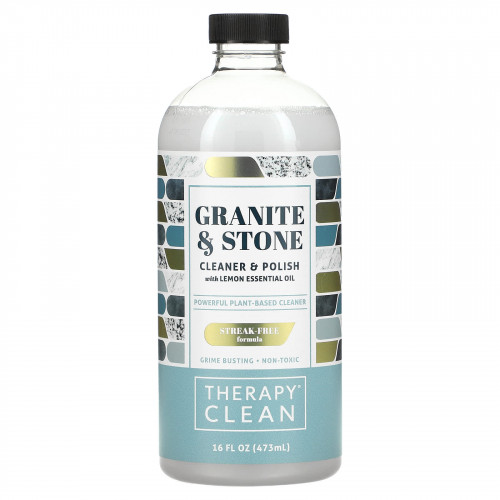 Therapy Clean, Granite & Stone, очищающее средство и полироль с эфирным маслом лимона, 473 мл (16 жидк. унций)