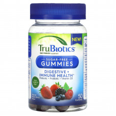 TruBiotics, Здоровье пищеварительной и иммунной систем, натуральная ягодная смесь, без сахара, 50 жевательных таблеток
