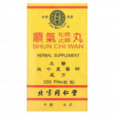 Tong Ren Tang, Shun Chi Wan, поддерживает здоровье носа, горла, гортани, трахеи и легких, 300 таблеток