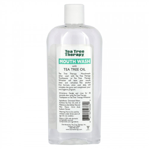 Tea Tree Therapy, Жидкость для полоскания рта с маслом чайного дерева, естественный свежий запах, 354 мл (12 жидк. унций)