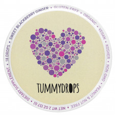 Tummydrops, Сладкий ежевика и имбирь, 18 капель, 57 г (2 унции)