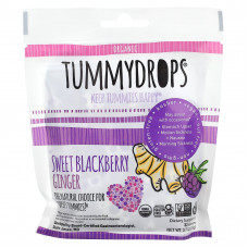 Tummydrops, Органический сладкий ежевика и имбирь, 33 пастилки, 105 г (3,7 унции)