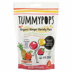 Tummydrops, Tummypops, органический имбирь, 21 шт.