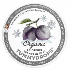 Tummydrops, Органическая зимняя сахарная слива и имбирь, 18 капель, 57 г (2 унции)