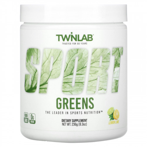 Twinlab, Sport Greens, лимон и лайм, 236 г (8,3 унции)