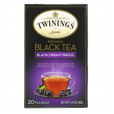 Twinings, черный чай премиальной качества, черная смородина, 20 чайных пакетиков, 40 г (1,41 унции)