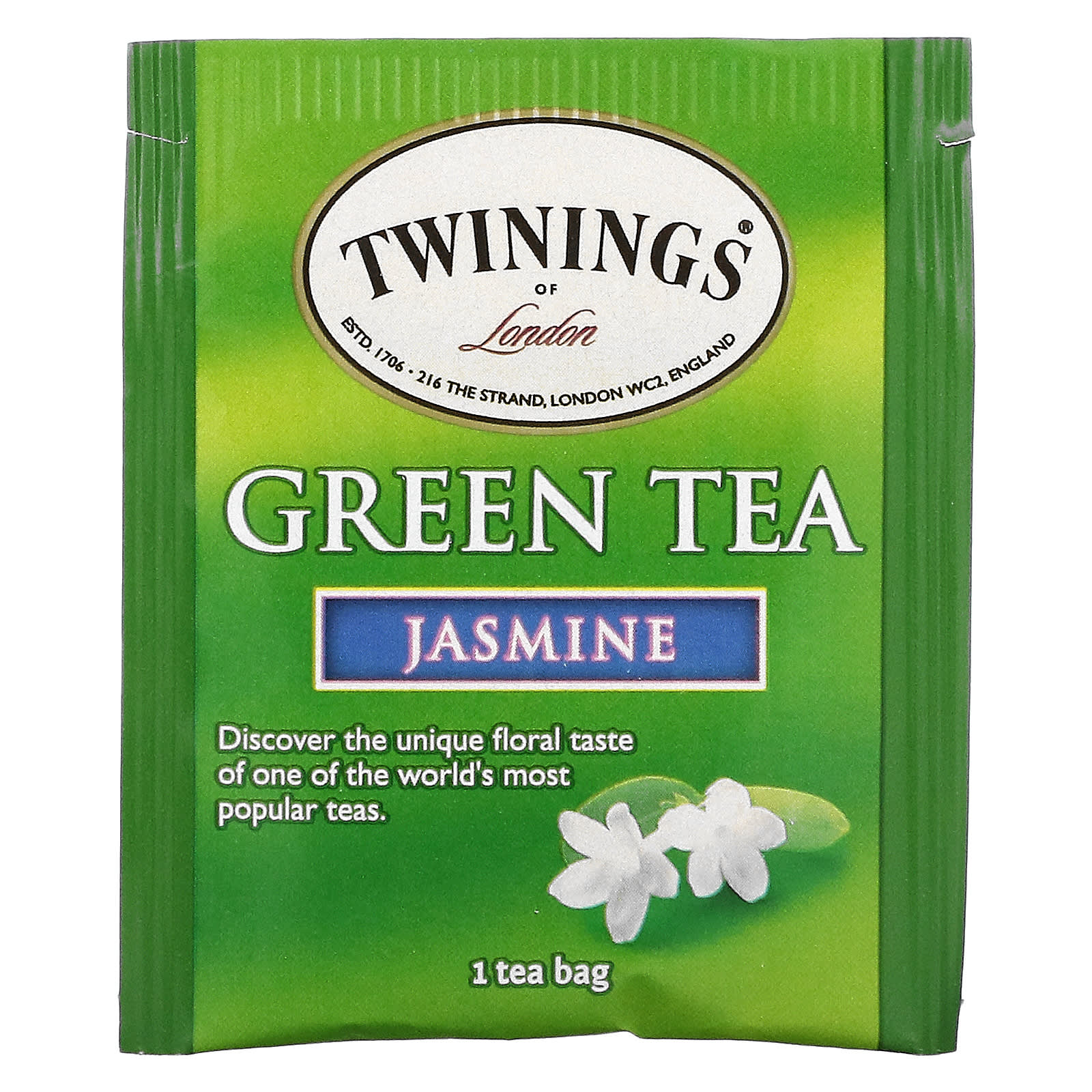 Twinings, Зеленый чай , жасмин 25 чайных пакетиков, 1.76 унции (50 г)