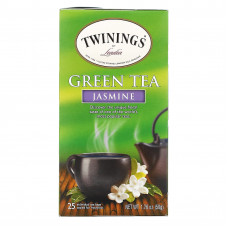 Twinings, Зеленый чай , жасмин 25 чайных пакетиков, 1.76 унции (50 г)