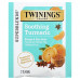 Twinings, Успокаивающий травяной чай, куркума, апельсин и анис звездчатый, без кофеина, 18 пакетиков по 1,27 унц. (36 г)