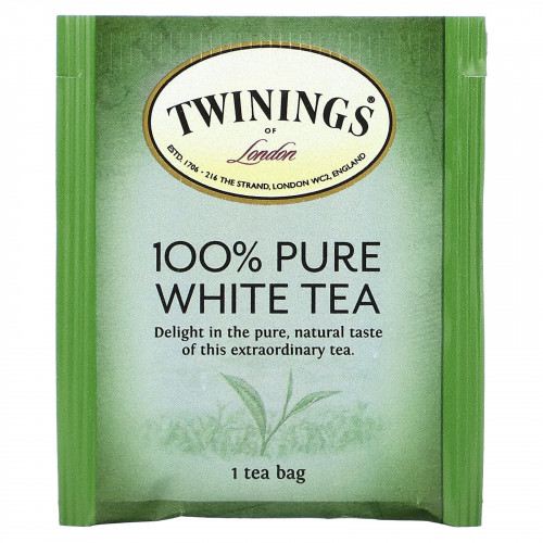Twinings, на 100% чистый белый чай, 20 чайных пакетиков, 30 г (1,06 унции)