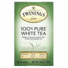 Twinings, на 100% чистый белый чай, 20 чайных пакетиков, 30 г (1,06 унции)