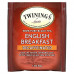 Twinings, 100% чистый черный чай, английский завтрак, без кофеина, 25 чайных пакетиков, 50 г (1,76 унции)