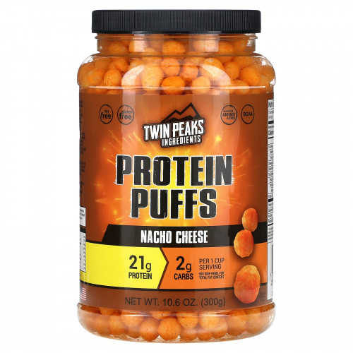 Twin Peaks, Protein Puffs, сыр начо, 300 г (10,6 унции)