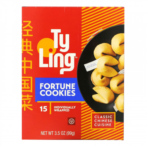 Ty Ling, Печенье с предсказанием, 15 штук в индивидуальной упаковке