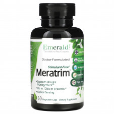 Emerald Laboratories, Meratrim, без стимуляторов, 400 мг, 60 растительных капсул