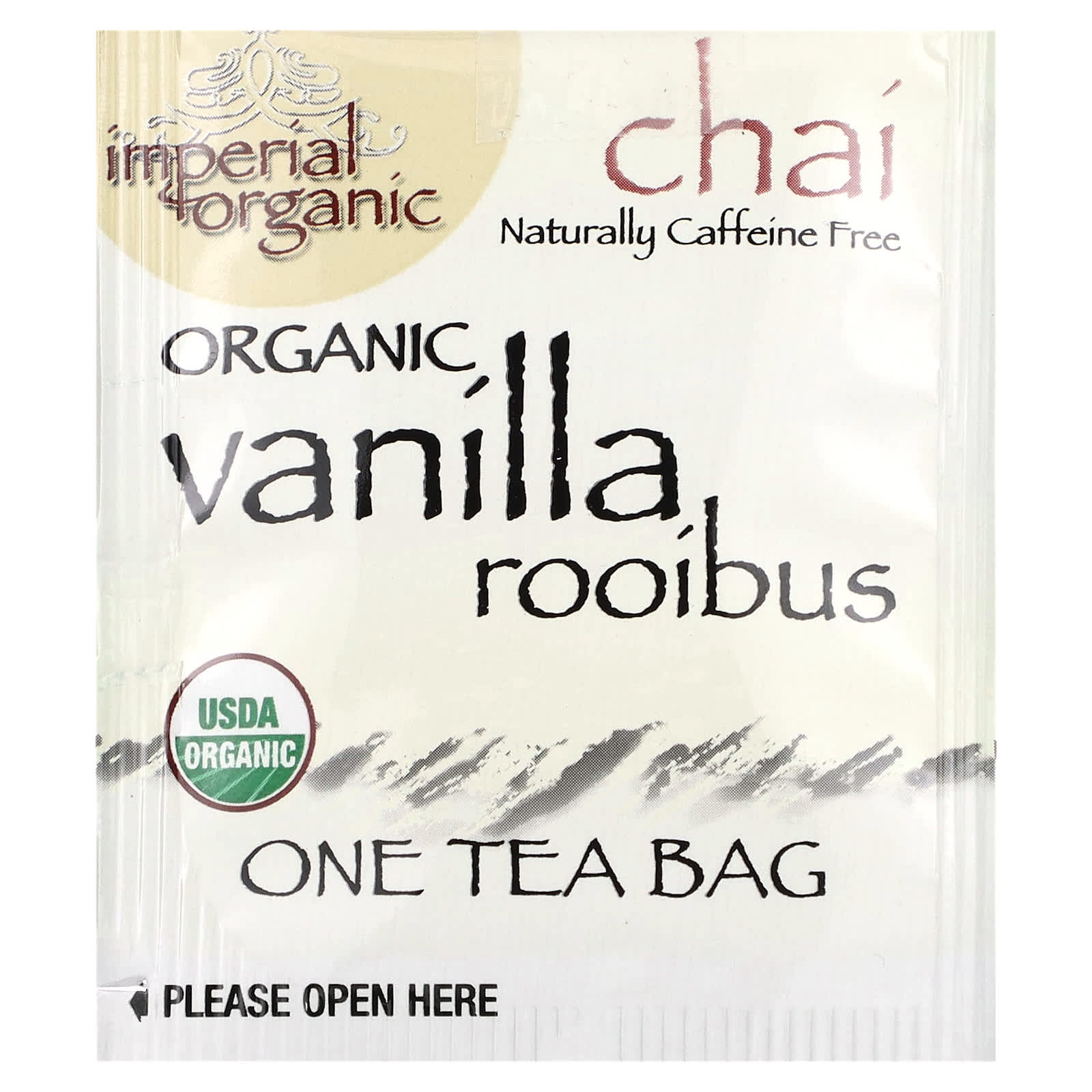 Uncle Lee's Tea, Imperial Organic Vanilla Rooibos Chai, без кофеина, 18 чайных пакетиков, 32,4 г (1,14 унции)