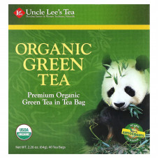 Uncle Lee's Tea, органический зеленый чай, 40 чайных пакетиков, 64 г (2,26 унции)