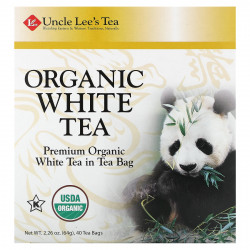 Uncle Lee's Tea, органический белый чай, 40 чайных пакетиков, 64 г (2,26 унции)