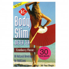 Uncle Lee's Tea, Body Slim Dieter Tea, клюква, 30 чайных пакетиков, 60 г (2,12 унции)