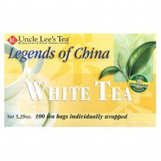 Uncle Lee's Tea, Legends of China, белый чай, 100 чайных пакетиков, 150 г (5,29 унции)