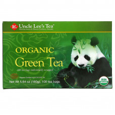 Uncle Lee's Tea, Органический зелёный чай, 100 чайных пакетиков, 160 г