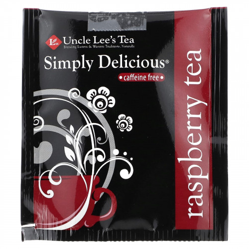 Uncle Lee's Tea, Simple Delicious, малиновый чай, без кофеина, 18 чайных пакетиков, 32,4 г (1,14 унции)