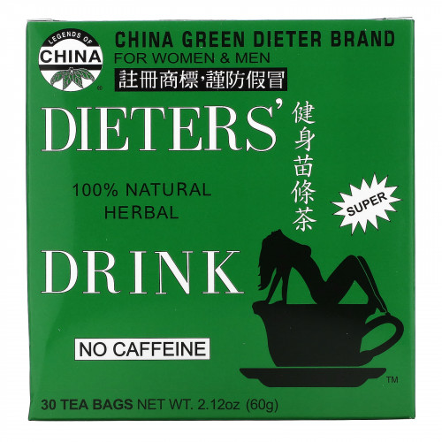 Uncle Lee's Tea, Legends of China, натуральный диетический травяной напиток, без кофеина, 30 чайных пакетиков, 69 г