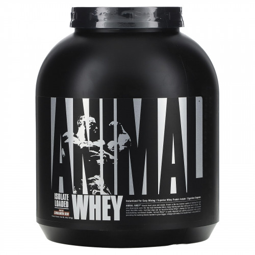 Animal, Whey, сывороточный изолят, булочка с корицей в глазури, 1,81 кг (4 фунта)