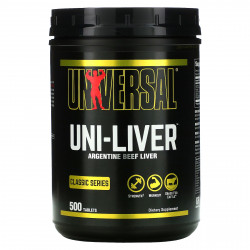 Universal Nutrition, Classic Series, Uni-Liver, аргентинская говяжья печень, 500 таблеток