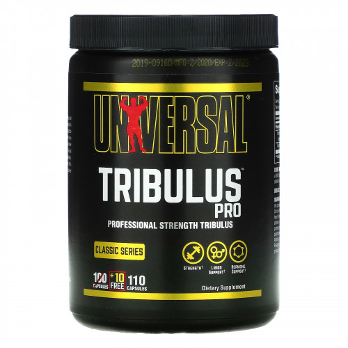 Universal Nutrition, Classic Series, Tribulus Pro, профессиональная добавка с якорцами, 110 капсул