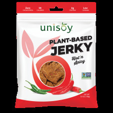 Unisoy, Растительное вяленое мясо, острые и пряные, 100 г (3,5 унции)