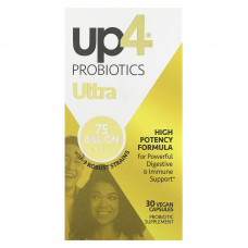 up4, Пробиотики ультра, 75 млрд КОЕ, 30 веганских капсул