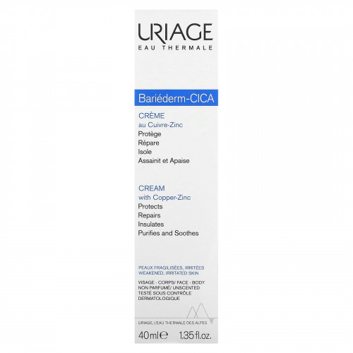 Uriage, Bariéderm-CICA, без запаха, 40 мл (1,35 жидк. унции)