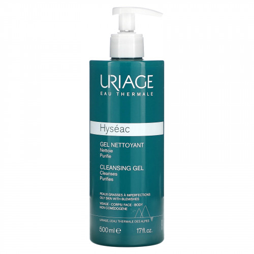 Uriage, EAU Thermale, Hyseac, очищающий гель, 500 мл (17 жидк. Унций)