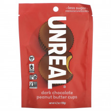 Unreal, Чашки с арахисовой пастой, темный шоколад, 120 г (4,2 унции)