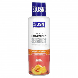 USN, Жидкий L-Carnicut 3500, максимальная дозировка, персик и манго, 450 мл (15,22 жидк. Унции) (Товар снят с продажи) 