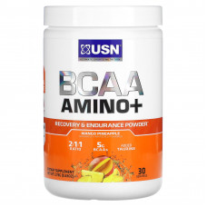 USN, BCAA Amino +, порошок для восстановления и выносливости, манго и ананас, 273 г (9,63 унции)