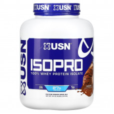 USN, IsoPro, 100% изолят сывороточного протеина, шоколад, 1814 г (4 фунта)