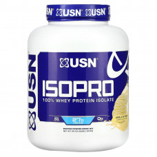 USN, IsoPro, 100% изолят сывороточного протеина, ванильное мороженое, 1814 г (4 фунта)