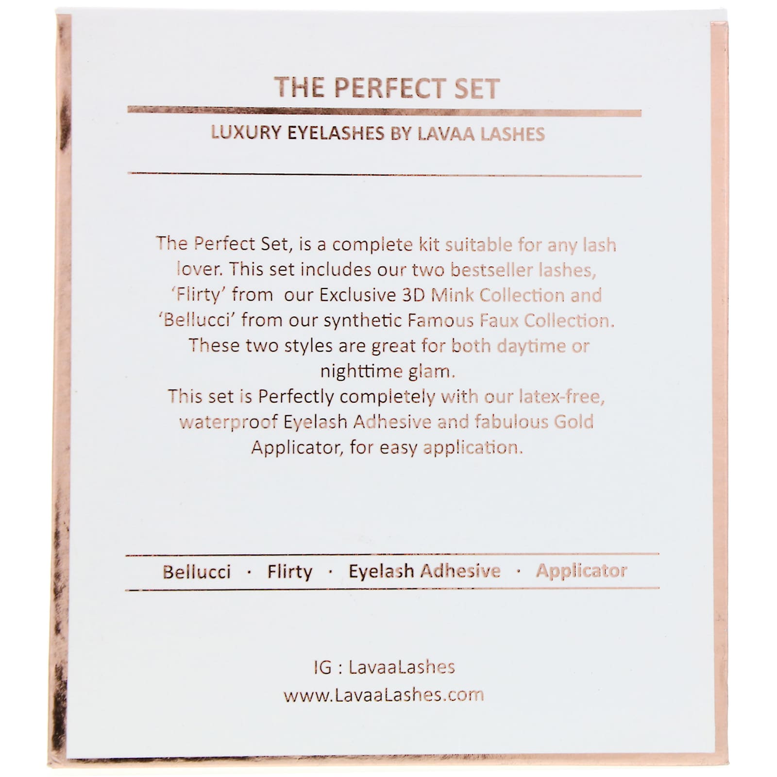 Lavaa Lashes, The Perfect Set, комплект, 1 шт.