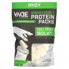 Vade Nutrition, Пакетики с растворимым белком, 100% изолят сыворотки, ванильный молочный коктейль, 720 г (1,6 фунта)